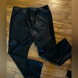 Eloquii black faux leather pants. SZ 20 Almost new condition. Barely worn